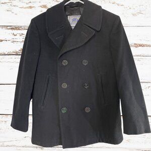 Vintage US Navy DSCP Quarterdeck Collection Men's Peacoat Size 36S